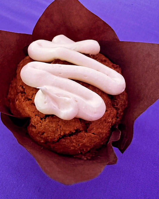 Organic Pumpkin Muffin with Cream Cheese Frosting